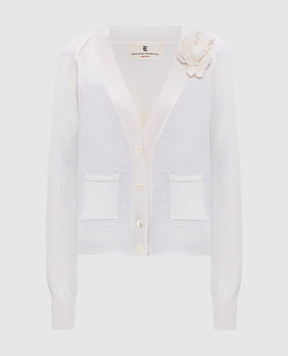 Ermanno Scervino Білий кардиган з вовни D455N323APLFS