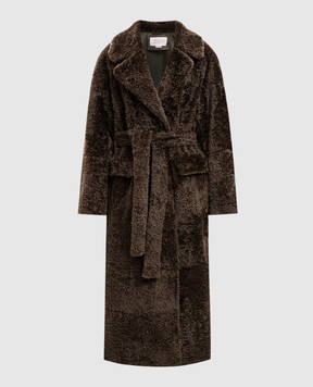 Babe Pay Pls Коричневая дубленка 2416LACUN