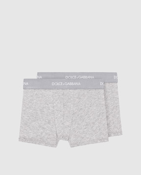 Dolce&Gabbana Дитячий набір сірих трусів-боксерів L4J701ON00G