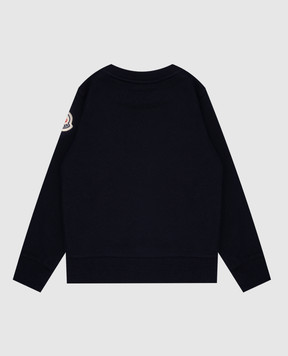 Moncler ENFANT Детский синий свитшот с логотипом 8G00026809AG46