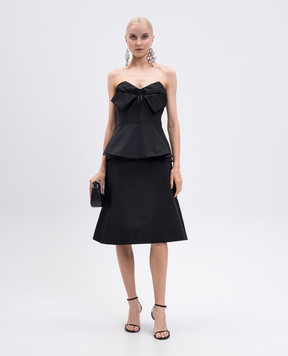 Alexander McQueen Черный корсетный топ с шелком 839622QEAGH