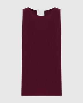 Allude Бордовый топ из шелка 25584002
