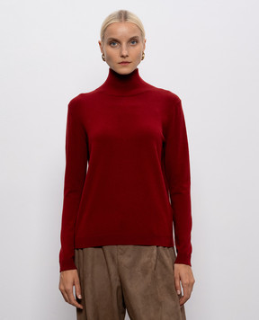 Max Mara Weekend Бордовий гольф KIKU з шовком і вовною KIKU