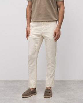 Canali Желтые брюки с льном PT0118793630
