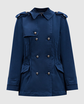 Ermanno Scervino Синій двобортний тренч D460D300UUJ