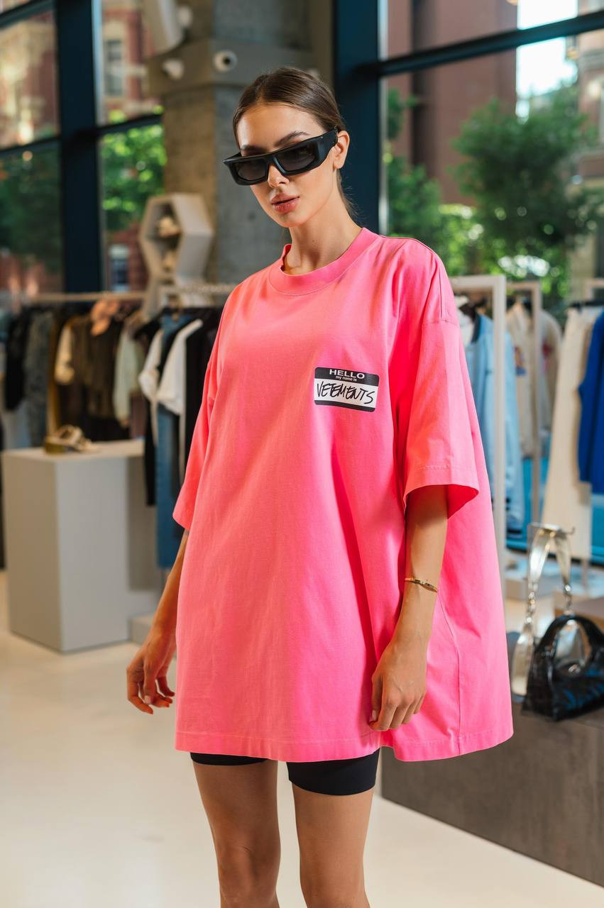 Vetements Розовая футболка с логотипом UA65TR110P изображение 6