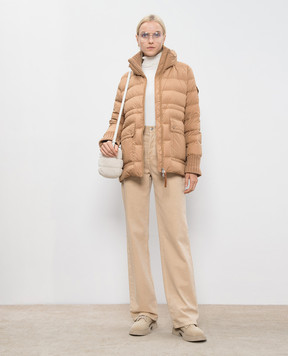 Moncler Коричневая пуховая куртка Baux J20931A0007654A81