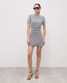 Alexander Wang Сіра спідниця міні з логотипом 1KC3255067