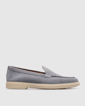 Santoni Голубые замшевые лоферы WUYA58856TISNPYL