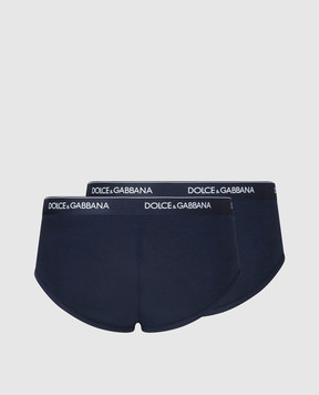 Dolce&Gabbana Набір синіх трусів-бріфів з логотипом M9C03JONN95