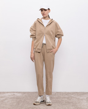 Brunello Cucinelli Белая футболка с цепочкой мониль M0T81VE210