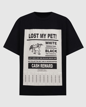 Maison Margiela MM6 Чорна футболка Lost pet SH2GC0014S23588