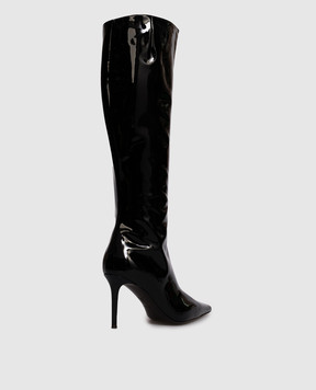 Giuseppe Zanotti Черные кожаные лакированные сапоги Raquel I580002