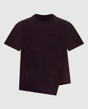 Vetements Фіолетова футболка асиметричного крою WH76TR590RO