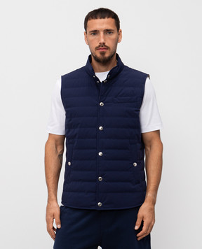 Brunello Cucinelli Синий пуховый жилет MM4911711