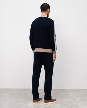 Bertolo Cashmere Синий спортивный костюм с логотипом монограмма 9023470019029020130022