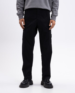 Stone Island Чорні штани карго з логотипом K2S153100003S0010