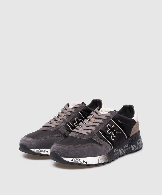 Premiata Комбинированные кроссовки LANDER цвета хаки 43