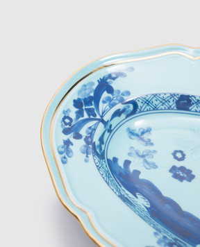 Ginori 1735 Голубая фарфоровая тарелка для соления из коллекции Oriente Italiano 003RG00FRV000G00124300