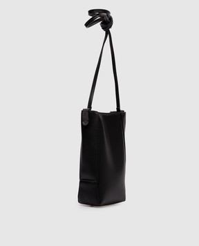 Brunello Cucinelli Чорна шкіряна сумка-міні з логотипом MWTKD2739P