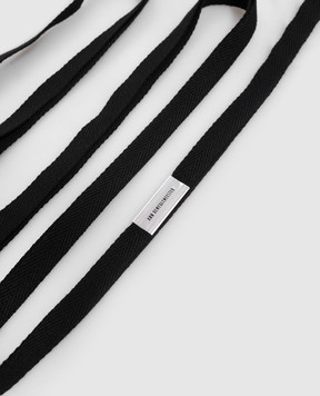 Ann Demeulemeester Белый воротник с брендированной лентой B0010866FA555