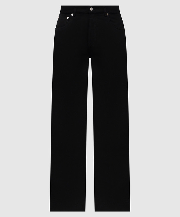 Alexander McQueen Чорні джинси з патчем логотипа 839142QYAAC