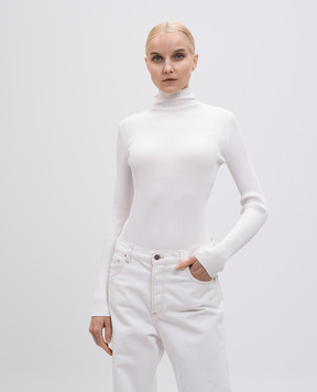 Wolford Белый гольф в рубчик 52542