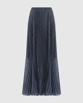 Ermanno Scervino Серая юбка-плиссе в узор D472O345VJR