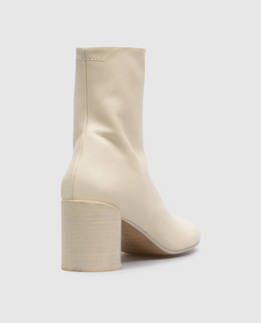 Maison Margiela MM6 Бежеві шкіряні ботильйони Ankle S59WU0235P3628
