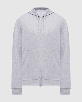 Brunello Cucinelli Серая меланжевая спортивная куртка MW8639069G