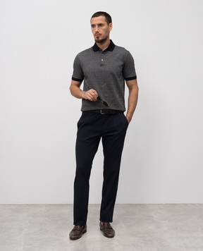 Canali Серое поло в узор MJ02136T0851
