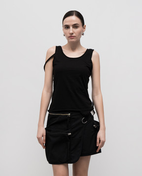 Helmut Lang Черный топ с лентами P02HW504