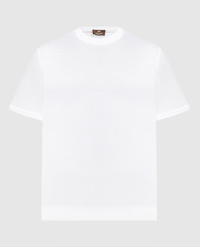 Enrico Mandelli Белая футболка с вышивкой логотипа TFYACH4728