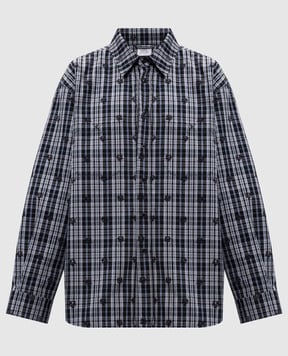 Vetements Сіра куртка в стилі сорочки в клітинку UA66SH460Nw
