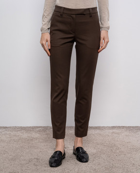 Brunello Cucinelli Штани кольору хакі MP126P7258
