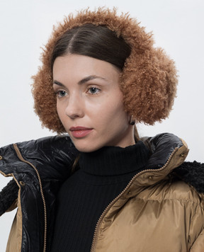 Moncler Бежеві утеплені навушники з логотипом K20933B0005589B4G