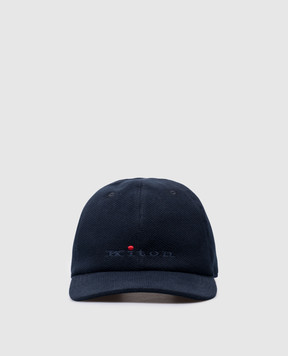 Kiton Синя кепка з вишивкою логотипа UCAPP24K0712D