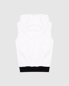Balmain Дитячий білий жилет з принтом логотипа BU4P82Z1857410