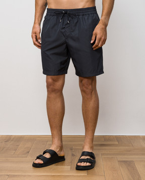 Dolce&Gabbana Сірі шорти для плавання з монограмою логотипа M4E45TON08C