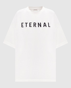 Fear of God Белая футболка с вышивкой надписи "Eternal" FGE2505101HWJm