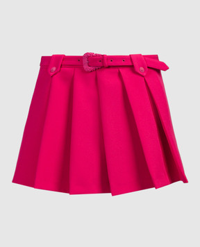 Versace Jeans Couture Рожева спідниця міні з защипами 76HAE814N0103