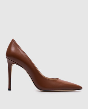 Stuart Weitzman Коричневые кожаные туфли Power SK364