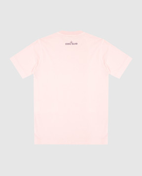 Stone Island Детская розовая футболка с принтом логотип логотип K1S162100010S01281012