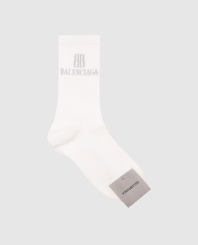 Balenciaga Білі шкарпетки Nano з логотипом 8354974F1B5