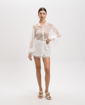 Charo Ruiz Белые шорты Hazie из кружева 256500