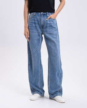 Alexander Wang Сині джинси з фактурним логотипом 4DC3244397