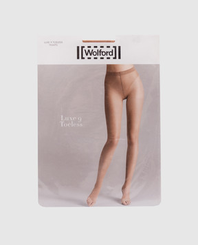 Wolford Бежеві колготи Luxe з відкритим носком 9 Den 17055