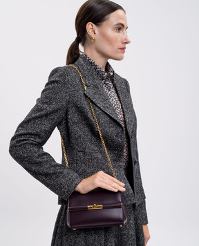 Dolce&Gabbana Фиолетовая кожаная сумка кросс-боди Marlene BB7766A3G19