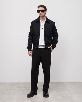 Balmain Черная куртка с логотипом EH1TF970CF87