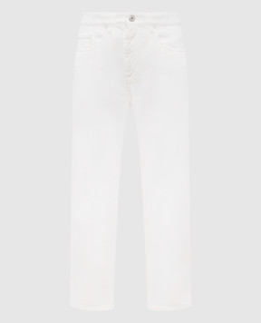 Brunello Cucinelli Білі джинси з патчем логотипа M0H81P4030